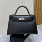 High-end Hermes 2026 Mini Kelly Bag 19cm Black Box Calf Leather