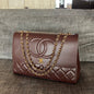 Chanel 2026 Vintage Quilted Large CC Flap Bag 33cm Embossed Calfskin