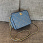 Chanel 2026 Camera Bag 17.5cm Blue Denim Leather