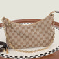 Gucci 2026 Lady Lunetta Chain Shoulder Bag Brown Canvas Leather