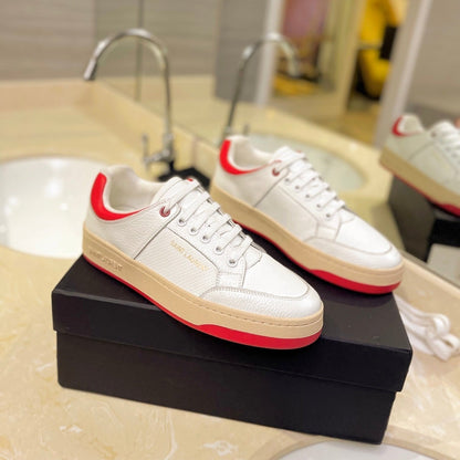 SL SL/61 SNEAKERS WHITE AND RED CALFSKIN