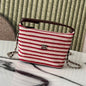 Chanel 2026 Clutch Bag 21cm Red Burgundy Wool Leather