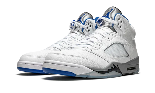 Nike Air Jordan 5 Retro White Stealth Gray Leather