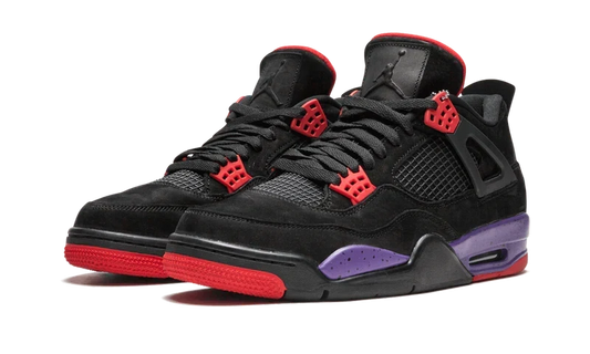 Nike Air Jordan 4 Raptors Black Purple Red Suede
